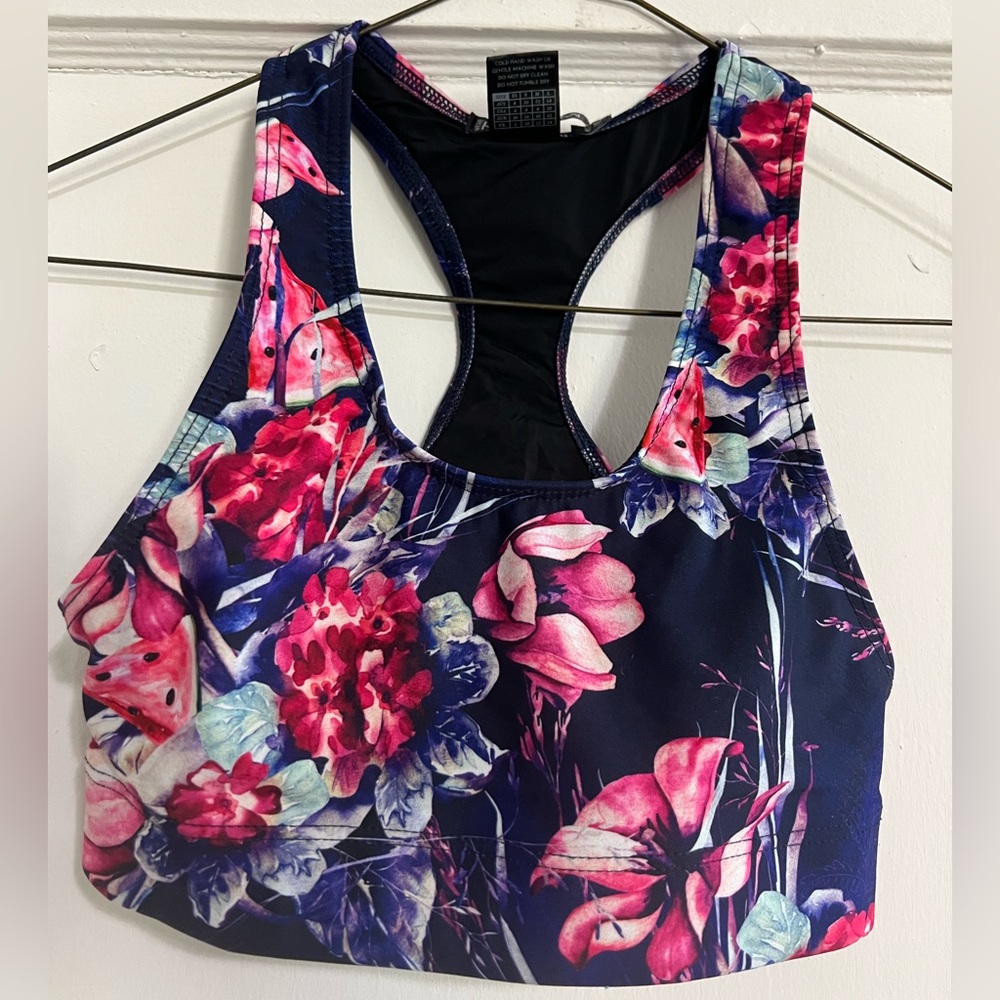 Extra Small Floral Sports Bra